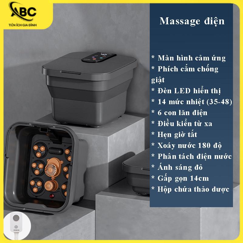    CỬA HÀNG ABC   Máy ngâm chân massage chân gấp gọn tự động làm nóng an toàn 