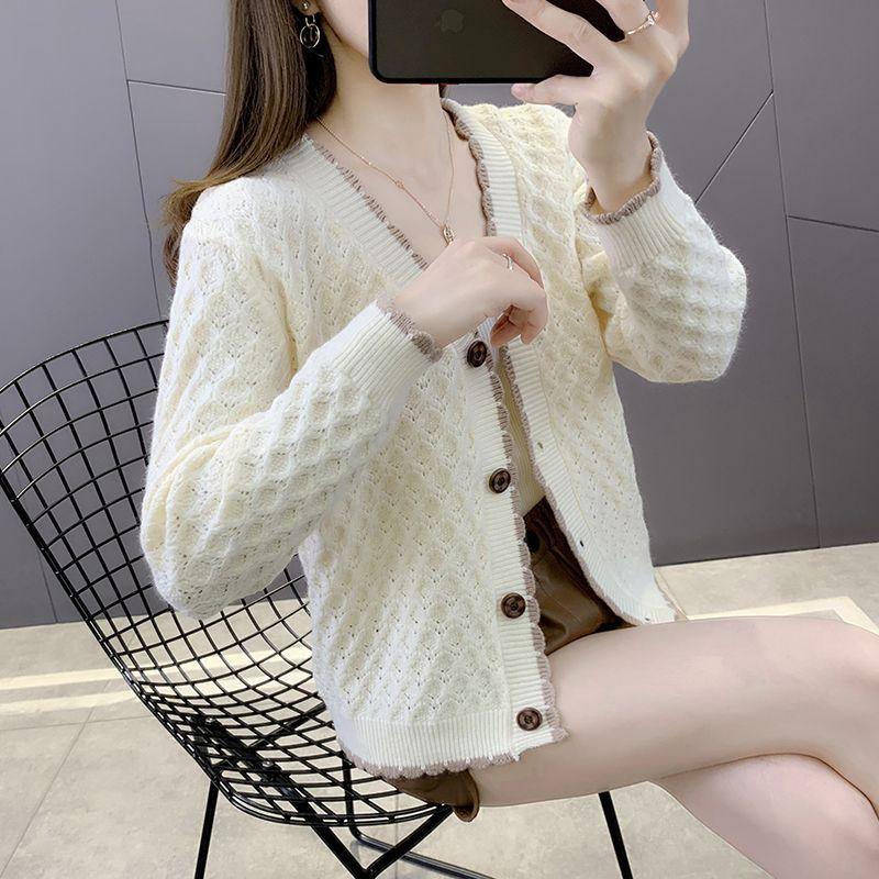 Product Introduction of Áo Cardigan Dệt Kim, Phong Cách Hương Thơm Nhỏ, Dành Cho Nữ, Thích Hợp Cho Mùa Xuân Và Mùa Thu, Mỏng Và Dễ Phối Đồ, Áo Khoác Len Sành Điệu, Hàng Mới Về, Phong Cách Hàn Quốc, Dáng Rộng Vừa Vặn, 2025 1