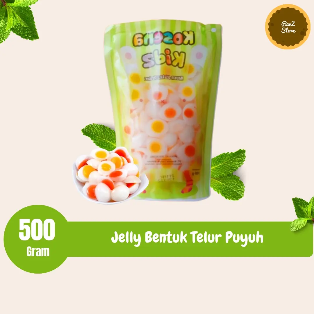 Jelly bentuk telur puyuh 500 gr