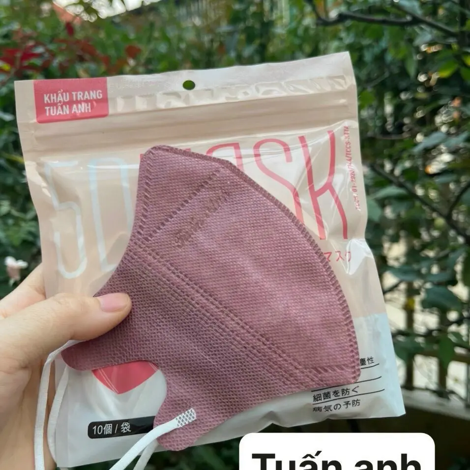 Khẩu trang 3D mix màu hộp 100c