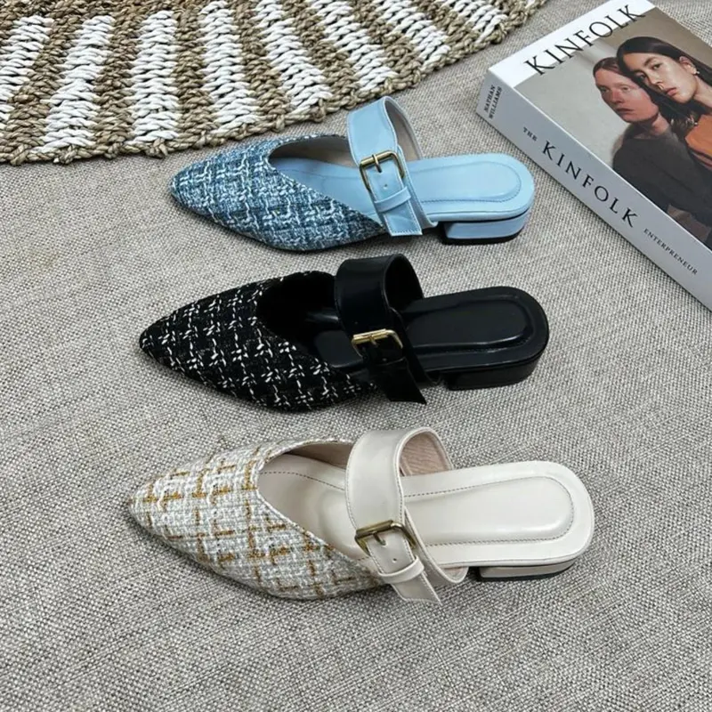 Marss - Sandal Flatshoes Mules Wanita Gesper 0