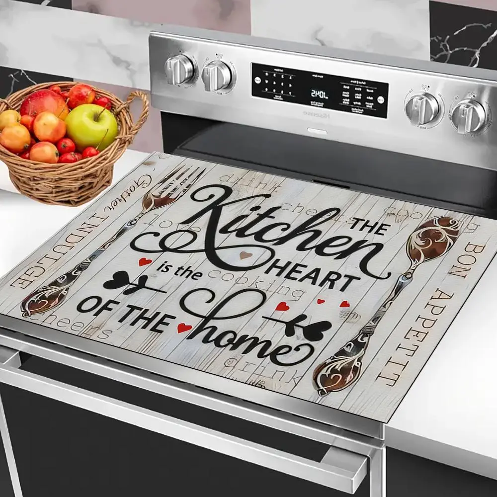 Kitchen Mat, Heartwarming Home Essentials, Waterproof Non Slip Felt Design for Kitchen Decor, Table, Stove, Fridge Bathroom