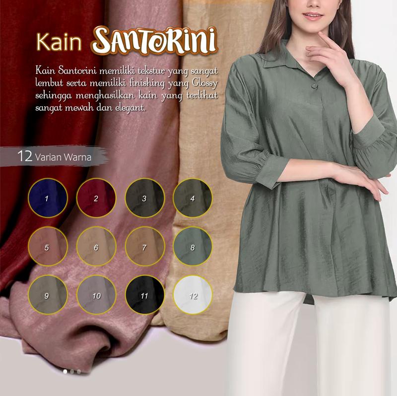 TOPINDO FASHION - SANTORINI SILK - ECERAN / METERAN Kain Nyaman 0