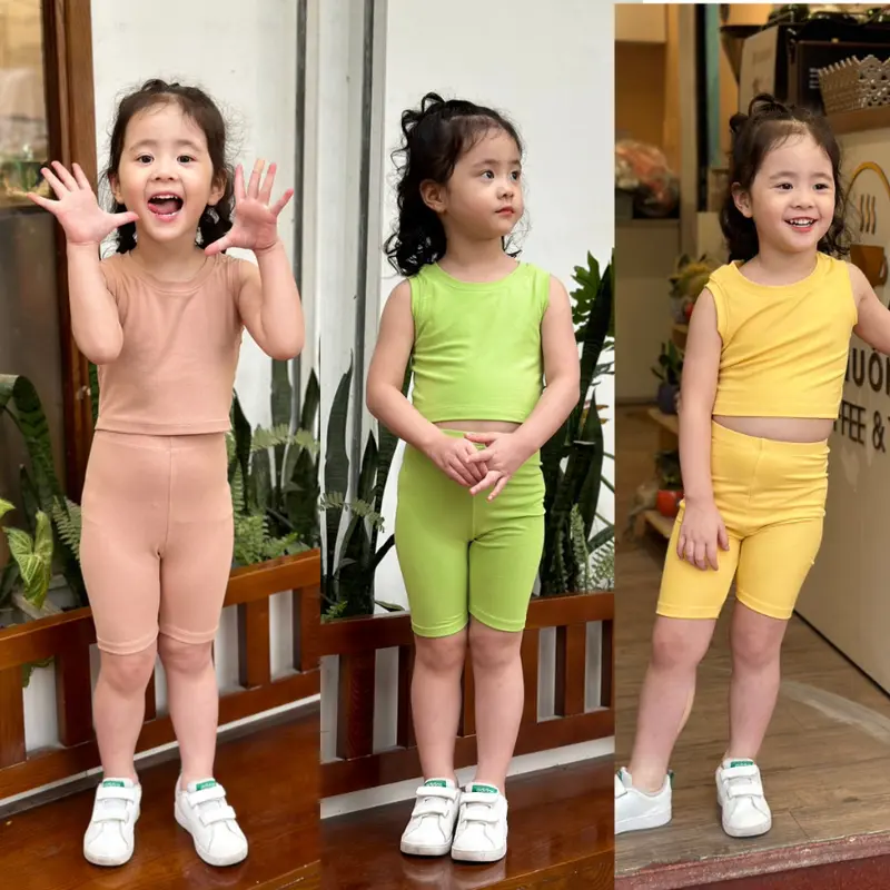 Quần legging đùi bé gái vải gỗ sồi, siêu mềm mại, co dãn thoải mái cho bé 10-50kg 8