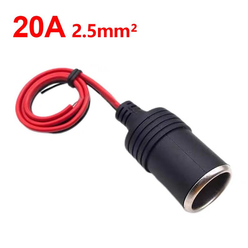 Product Introduction of KEBETMEE 12V car charger cable 10A/15A/20A female socket connector adapter 12