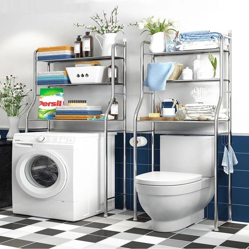 Kệ Máy Giặt, Giá Để Đồ Trên Máy Giặt Thiết Kế 3 Tầng Để Sắp Xếp Đồ Nhà Tắm Tiết Kiệm Không Gian Chất Liệu Inox YKA HOUSE Kitchen Nhà Bếp kệ  máy kệ  xếp