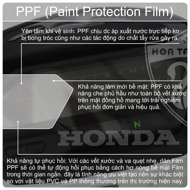 Miếng dán Winner X PPF bảo vệ chống trầy xước màn hình Honda Winner x 3