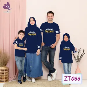 Kaos Seragam terbaru ziyata  zt066 kaos seragam anak dan dewasa kaos seragam tangan pendek dan tangan panjang ready stock Muslim Baju Keluarga Pasangan Couple Wanita Ibu Katun
