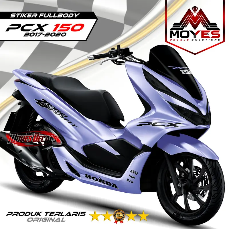 COD Stiker Decal Motor PCX 150 Variasi Fullbody Motif Polosan Simple Keren Motorcycle Racing 6