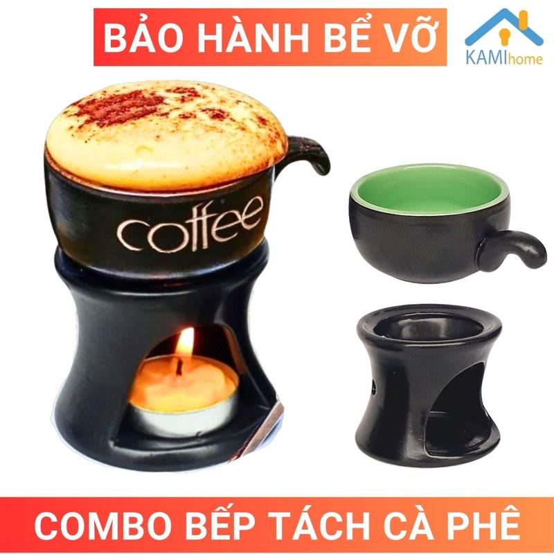Ly tách cốc uống cà phê và trà giữ Nóng bằng đốt nến gốm sứ Việt Nam mã 25004 binh giunhiet