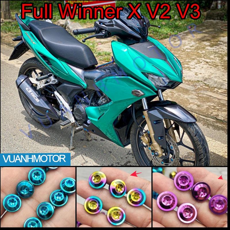 Combo Full 26 Ốc Titan GR5 dàn áo Winner X V2 V3 Phụ Tùng Phụ Kiện