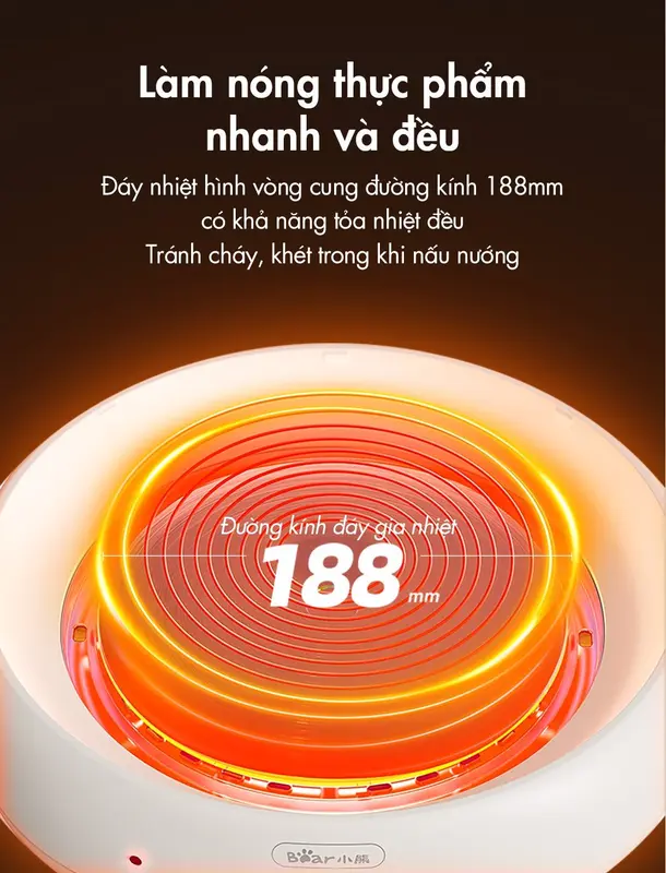 [HẤP-LẨU-NƯỚNG] Nồi Lẩu Nướng Bear 3 Khay DHG-C40W2, Dung Tích Lẩu 4L, Công Suất 1500W, Khay Lẩu/Hấp/Nướng, Nồi Lẩu Điện Hỗ Trợ Nấu Ăn, Chống Dính, Xửng Hấp To, Chiên/Xào/Nấu/Nướng Đều Được, Có Thể Để Nồi Khác Lên Nấu, Bảo Hành 18 Tháng Nồi Điện bếp  lẩu 3