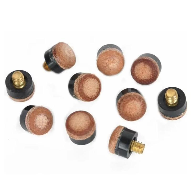 Product Introduction of 20Pcs New Snooker Pool Billiards Cue Tips Pole Repair Accessories Screw In Billiards Tip 10/11/12/13mm Replacement Parts Billiards Cue Head 18