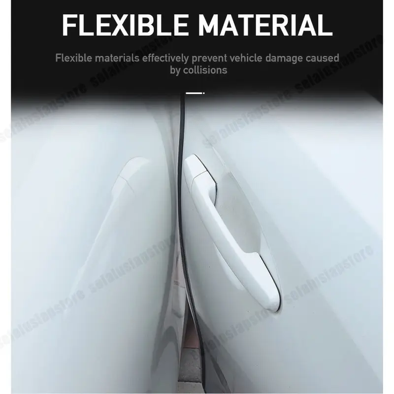10 meter List Pintu Mobil Universal Karet Peredam Pintu Mobil Pelindung Pintu Hitam / Pelindung Tepi Dilindungi Lapisan U Bentuk Pintu Tepi Bumper Strip isolasi suara penyegelan strip kedap suara karet trim Strip Weatherstrip Car Kendaraan 8