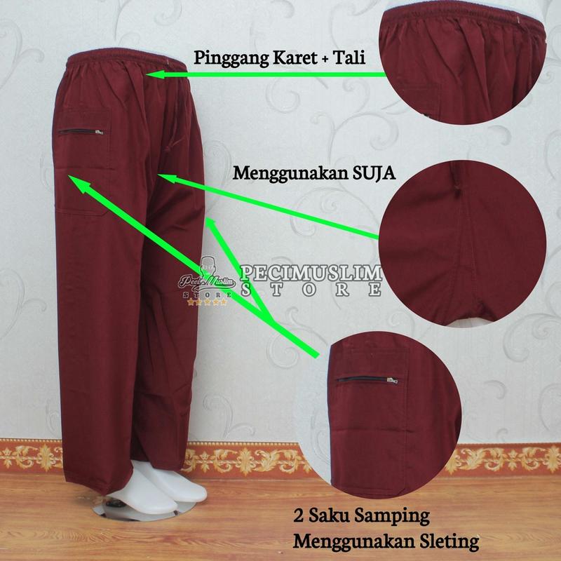 Celana Sirwal Komprang Pangsi Silat Muslim Pria Dewasa Jumbo Big Size XXL XXXL XXXXL 2