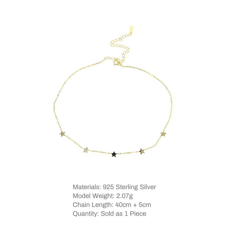 Product Introduction of AIDE 925 Sterling Silver Stacking Choker Chain Women Dainty Flower Zircon Necklace Geometry Korean Clavicle Neck Jewelry Gifts 12