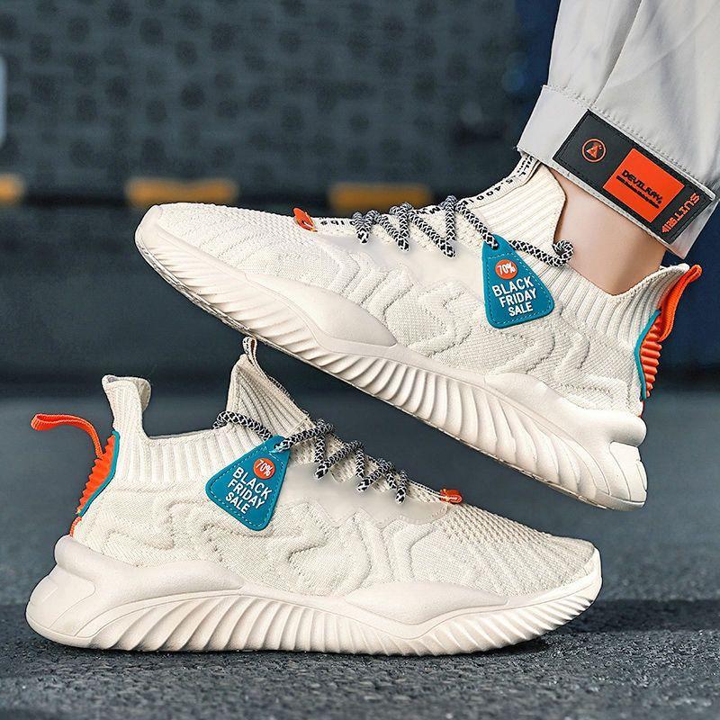 Men's Shoes Summer Breathable Sneakers Korean Style Trendy Men's Casual Shoes Versatile Mesh Coconut Shoes Old Beijing Cloth Shoes 7