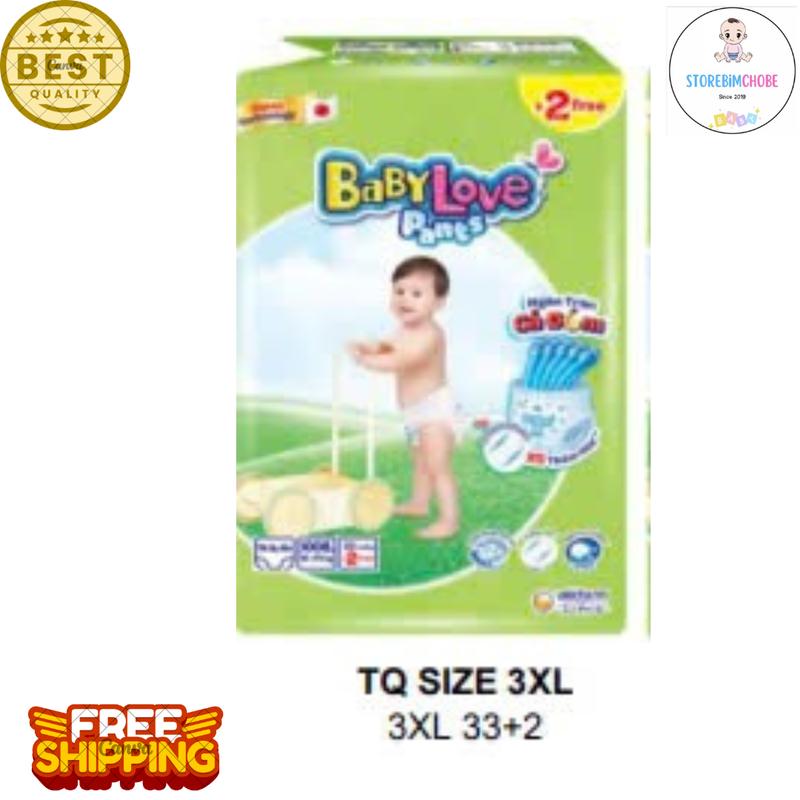 Bỉm tã quần BABY LOVE 3XL33/4XL33/5XL33 Siêu mỏng, Nhẹ tênh Cho Bé