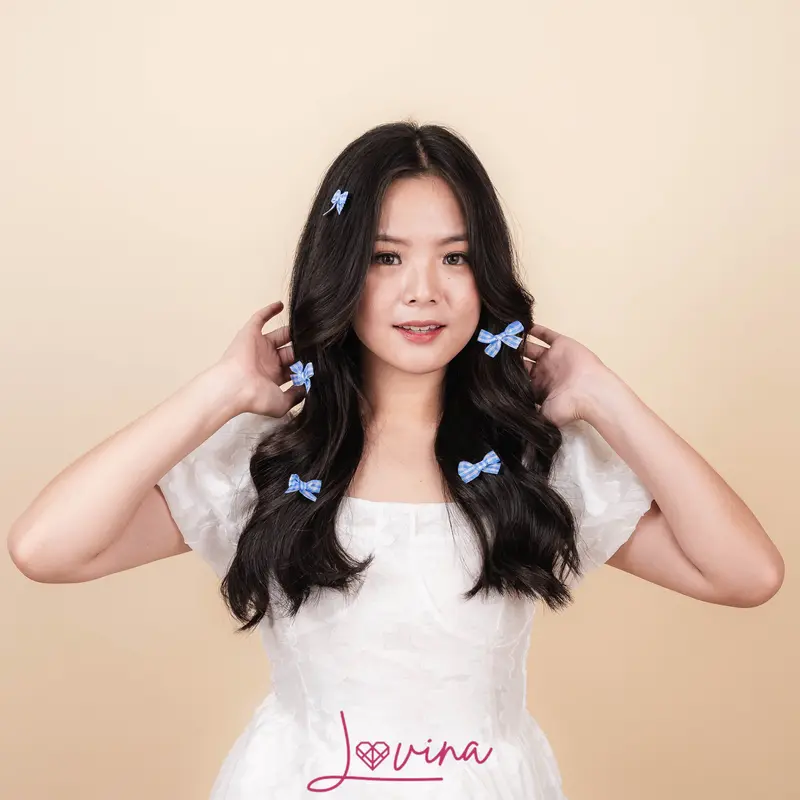 Lovina Jepit Lia - Aksesoris Rambut Pita Rebbon Wanita Anak Coquette Ala Korea 5