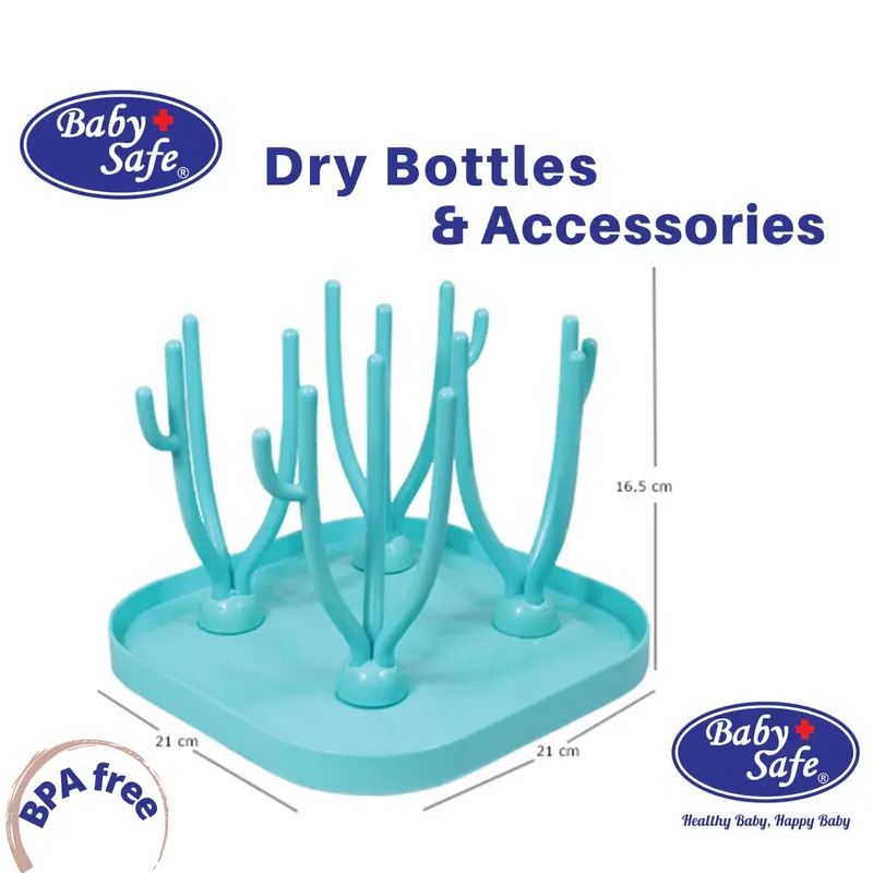 Baby Safe Bottle Rack DR007 [Rak Penyimpanan Botol Bayi] Rak Bayi Blue 2
