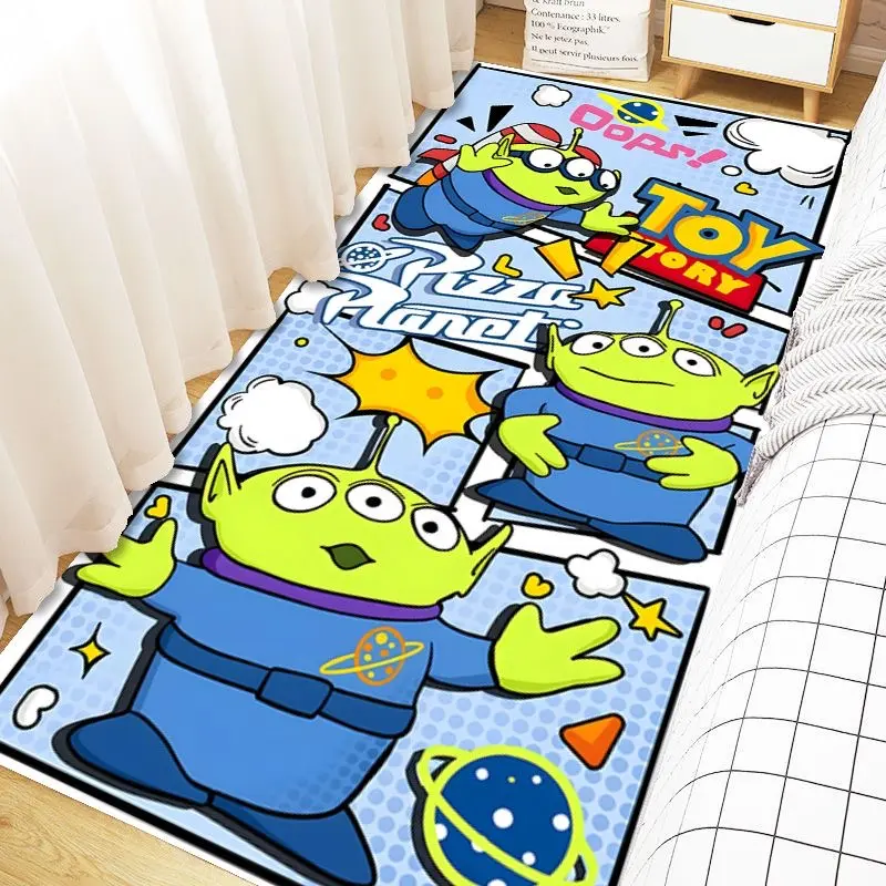 Bedroom Rug for Kids Boys Cartoon Toy Story Woody Buzz Lightyear Aliens Large Floor Mat Hallway Carpet Room Area Rugs Welcome Doormat Bath Mats Multiple Sizes