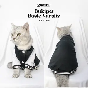 baju kucing lucu aksesoris hewan peliharaan - BUKIPET BASIC VARSITY