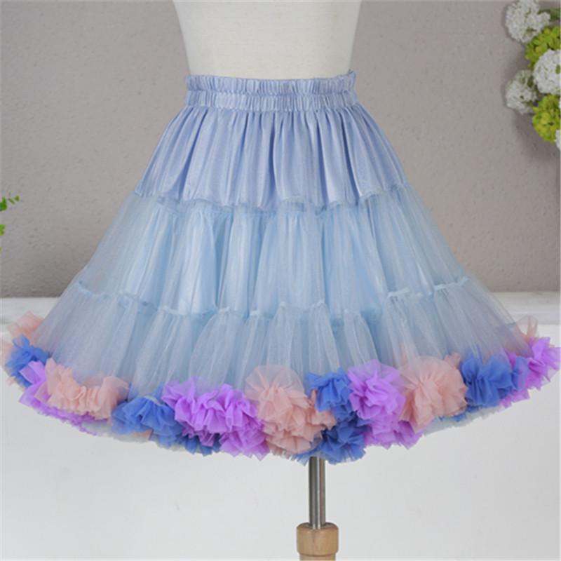 Product Introduction of Plus Size TUTU skirt lolita skirt support rainbow fart parent-child soft yarn lolita dress cotton candy mesh half skirt 8