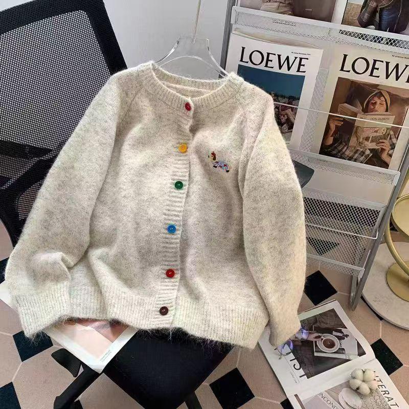Product Introduction of Áo Cardigan Dệt Kim, Phong Cách Thường Ngày Thêu Ngọt Ngào, Dẻo Dai, Dài Tay, Màu Mới Mùa Thu, Cài Nút, Áo Khoác Len Dáng Rộng, Dành Cho Nữ 9