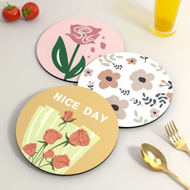Đệm Bàn Ăn, Thảm Cách Nhiệt, Ngăn Ngừa Bỏng, Thảm Chống Nhiệt Gắn, Thảm Rau Củ, Đế Lót Ly, Thảm Đĩa, Thảm Tách Trà Tròn, Thích Hợp Sử Dụng Trong Gia Đình
