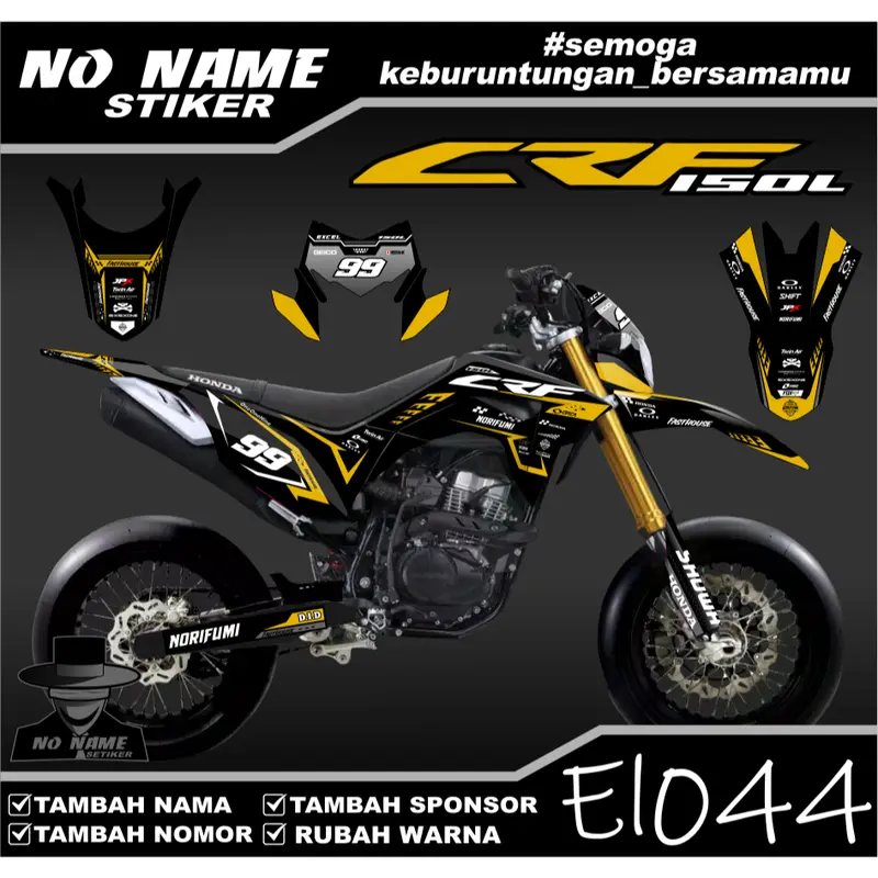 Sticker Setiker Stiker Decal CRF 150 L- (El044) Minimalis Fullbody-Dekal CRF 150 L Trail Supermoto 7