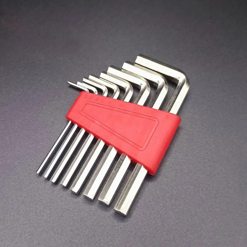 Bộ Cờ Lê Lục Giác Bằng Thép Không Gỉ, Hình Chữ L, 58 Chiếc, Cứng Cáp Và Đa Chức Năng, Thích Hợp Sử Dụng Trong Nhà, Bền, 100120 Trong, W3V3, Hàng Mới Về 4
