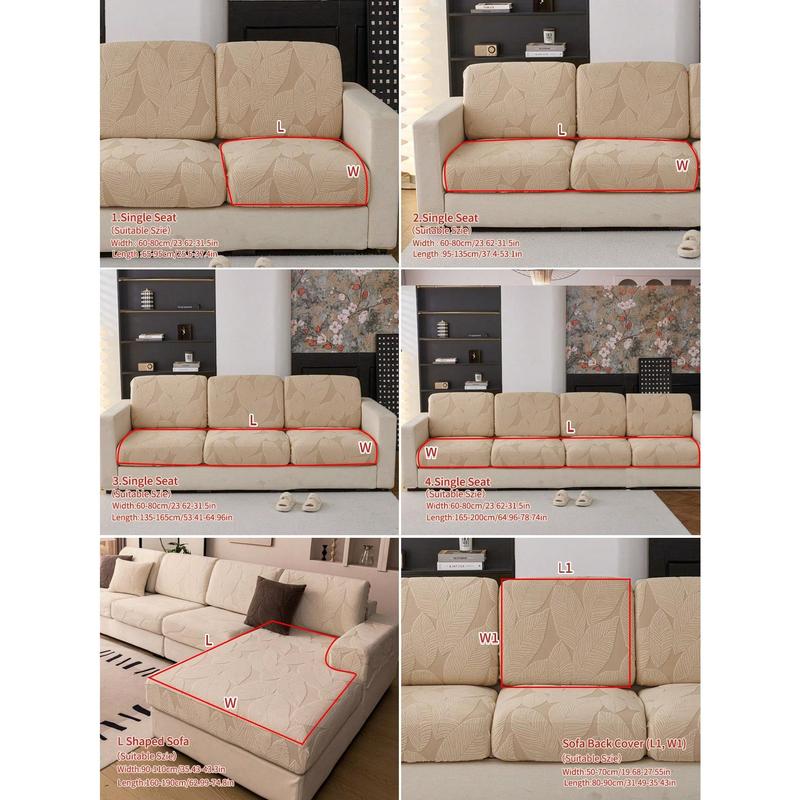 1pc Stretchable Sofa Cover, Anti-Slip & Waterproof, Thickened All Season Sofa Seat Cushion Cover, Machine Washable, Pet-Friendly, Suitable For Bedroom, Office, Living Room, L-Shape Sofa & 1/2/3/4 Seats 3