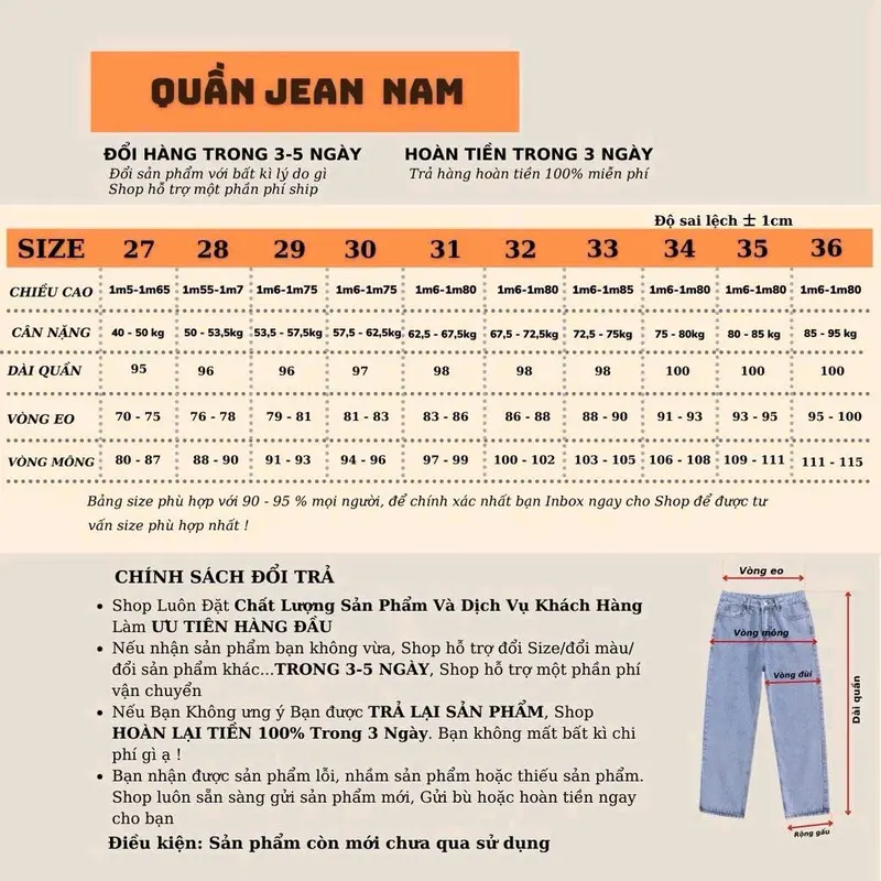 [Deal Mở Bán] Quần Jean Nam Baggy Ống Suông Chất Vải Dày Dặn 3 Màu T1 The Jeans - Thời trang nam - Chất liệu cotton Menswear Pants Có Túi 8
