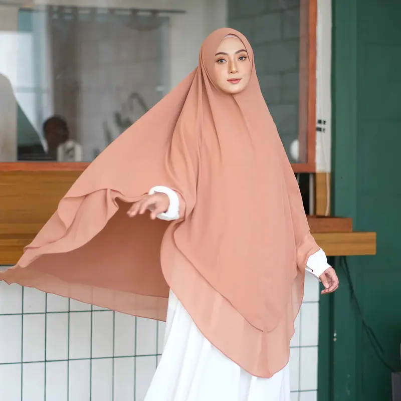 Jilbab Hijab Kerudung Bergo Instan Terbaru Khimar Ansaria Syari Jumbo 2