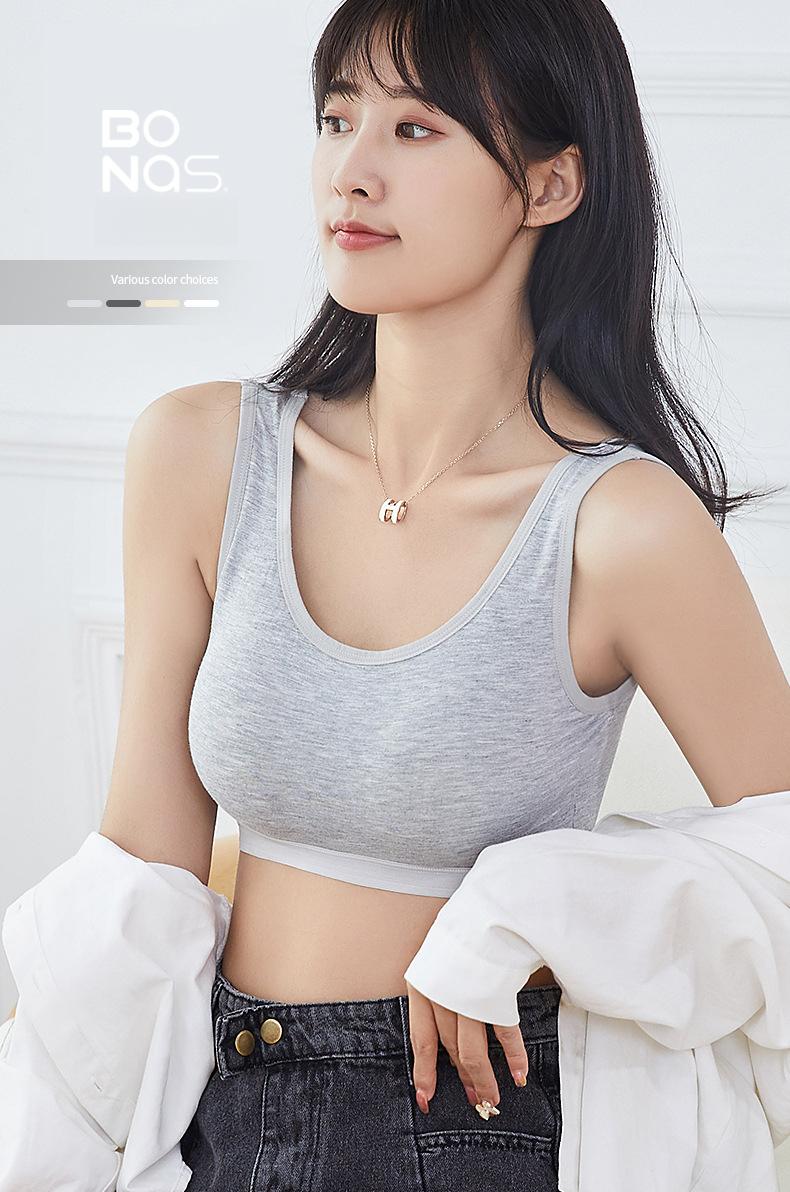 Product Introduction of Japanese Underwear Female Non-Steel Ring Student Girls Large Breasts Show Small Bra Thin Section Summer 1