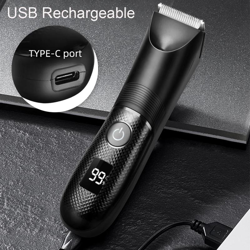 Waterproof Body & Manscaping Trimmer for Men, 1 Box Rechargeable Body Hair Shaver & Accessories, Hair Trimmer for Home & Travel 7