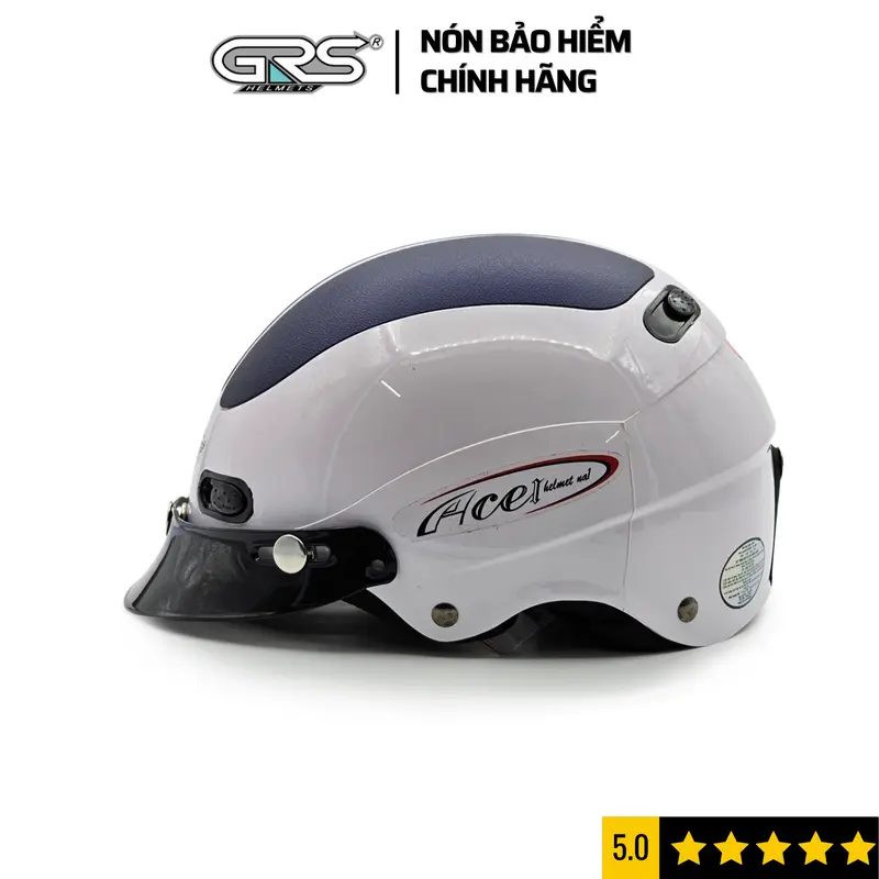 Mũ bảo hiểm nửa đầu GRS HELMETS A102, nón bảo hiểm có lưỡi trai, thiết kế an toàn, thoáng mát, gọn nhẹ phù hợp cho cả nam và nữ size 55- 58 cm 2
