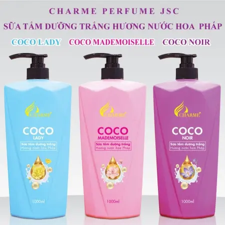 Sữa Tắm Dưỡng Trắng Hương Nước Hoa Pháp COCO 1000ml