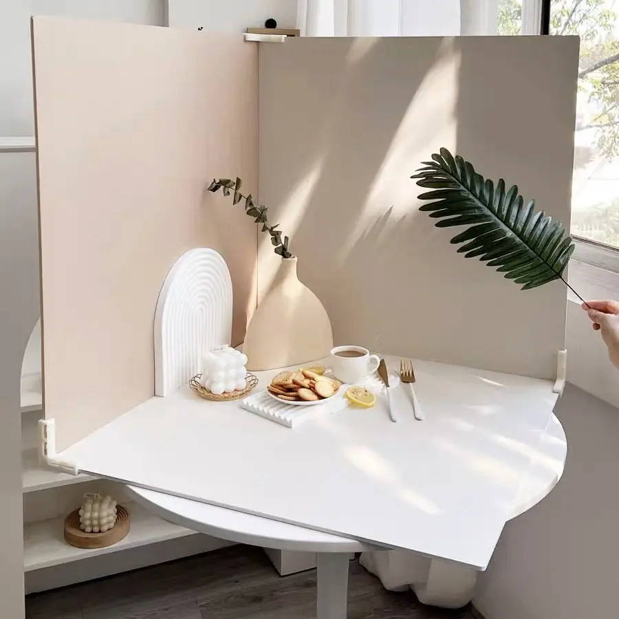 Phông nền chụp ảnh cứng 2 mặt size 60x60cm, chống thấm nước, có thể dựng được