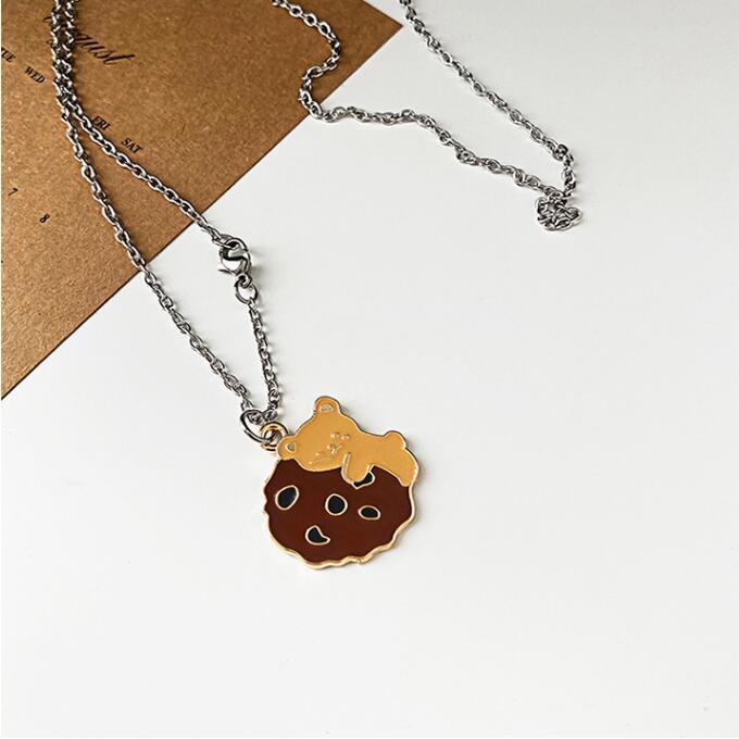 Product Introduction of 2025 Cute Cartoon Sweatshirt Chain Accessories Sweater Necklace Couple Versatile Simple Korean Style Ins Female Student Pendant 4