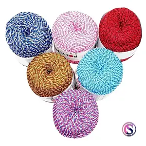 Benang rajut polycherry onitsuga sembur / benang rajut Bali / tali rajut polyester dua warna