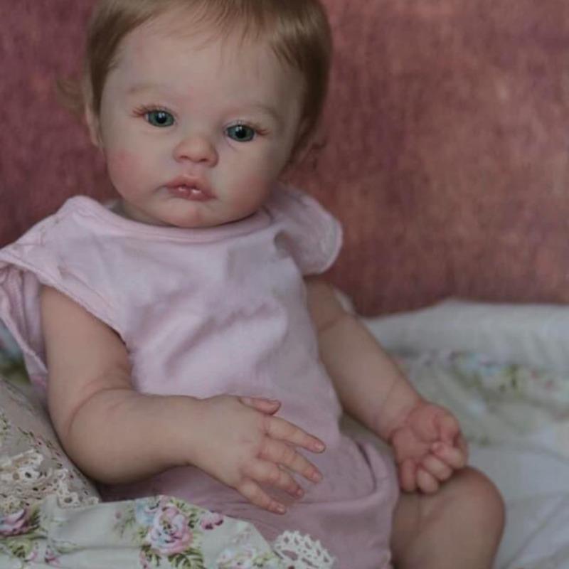 45cm Realistic Newborn Doll, Reborn Baby Doll 17 Inch Soft Reborn Toddler Doll, For Kid Dress Up Play House, Christmas Gift, Santa Presents, Kids Toys 6