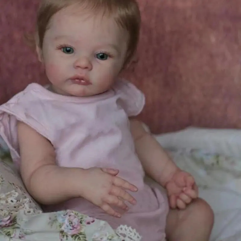 45cm Realistic Newborn Doll, Reborn Baby Doll 17 Inch Soft Reborn Toddler Doll, For Kid Dress Up Play House, Christmas Gift, Santa Presents, Kids Toys 6
