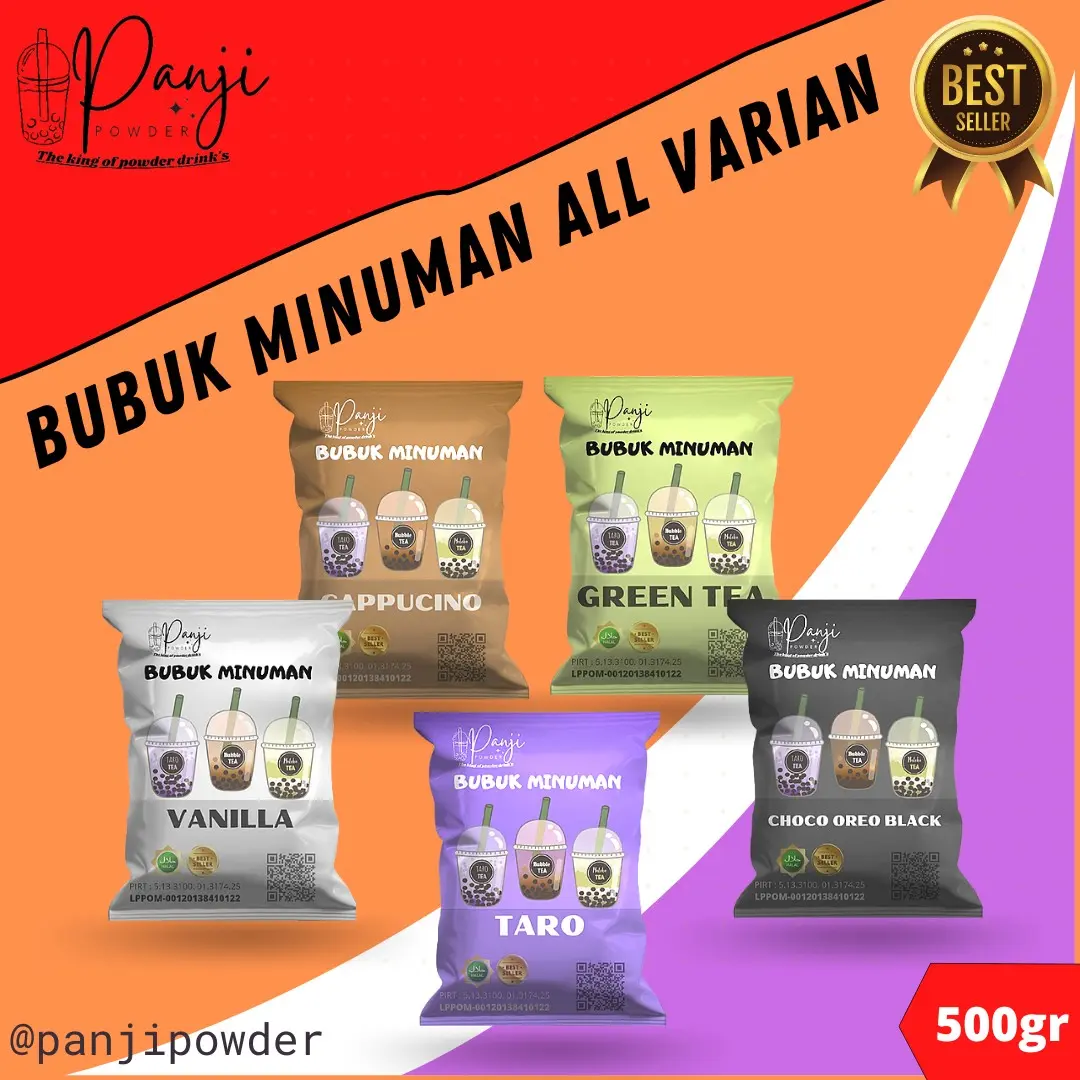 500 GRAM BUBUK MINUMAN ANEKA RASA SERBUK MINUMAN BOBA POWDER MINUMAN BUBUK MINUMAN RASA Coklat Drink Cappucino