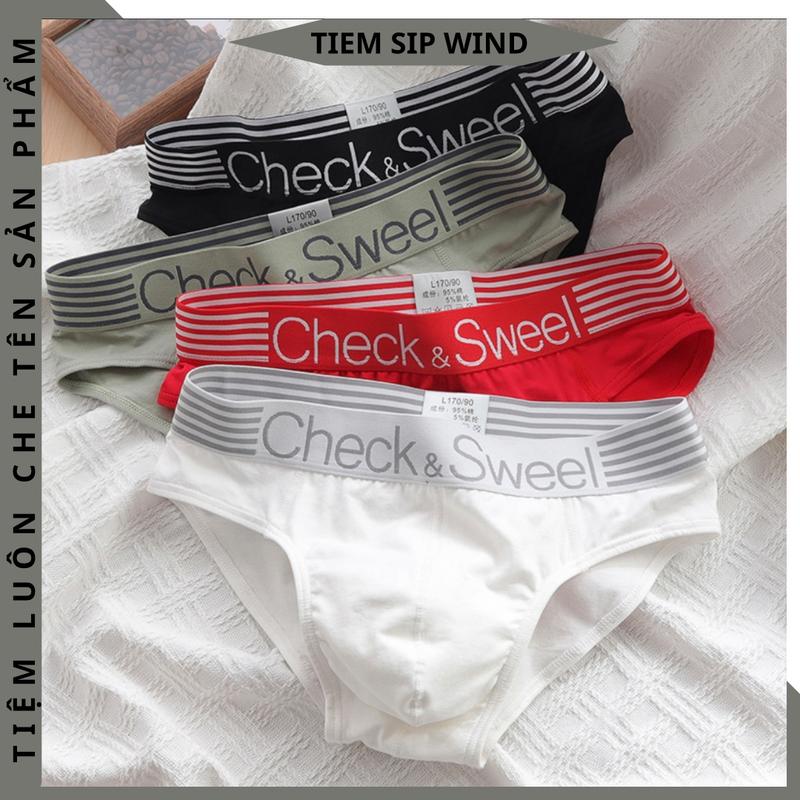 Quần sịp nam tam giác chất liệu cotton co giãn 4 chiều WIND CHECK SWEEL Menswear Thun đồ  lót Boxer