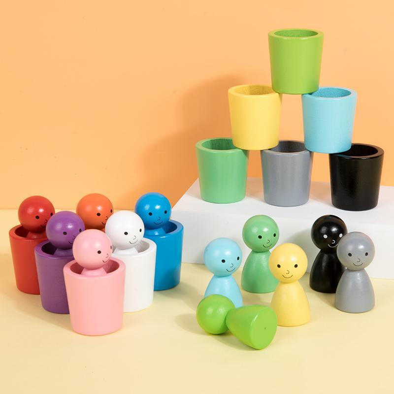 Wooden stackable cups