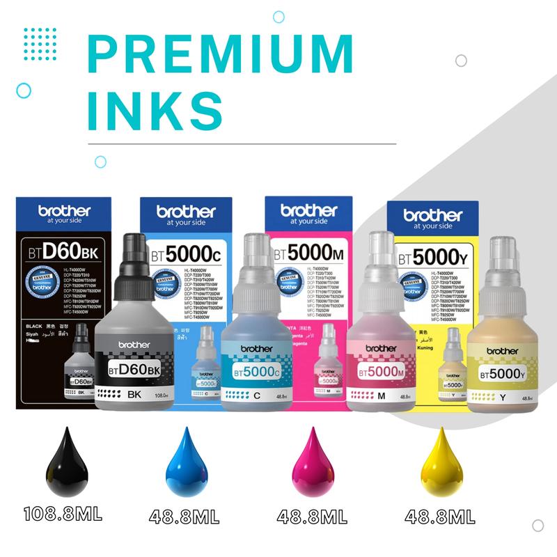 PREMIUM BROTHER INKS BTD60BK BT5000C BT5000M BT5000Y - TikTok Shop ...