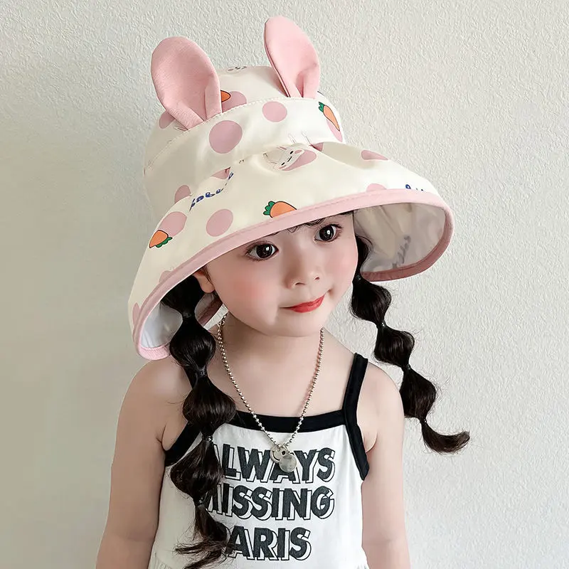 Mũ Chống Nắng, Dành Cho Trẻ Em, Vành Lớn, Đầu Rỗng, Thích Hợp Cho Bé Trai Và Bé Gái, Mỏng Và Mùa Hè, Chống Tia Cực Tím, Mũ Chống Nắng Cho Bé