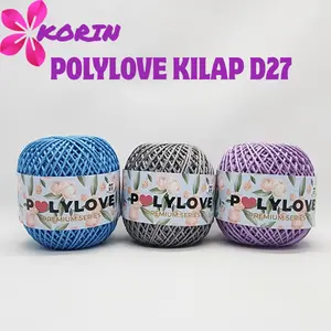 Benang Rajut POLYLOVE BRIGHT D27 100gr/ Poly Kilap / Polyester /Poly Kilap Premium Series Korin / 100gr