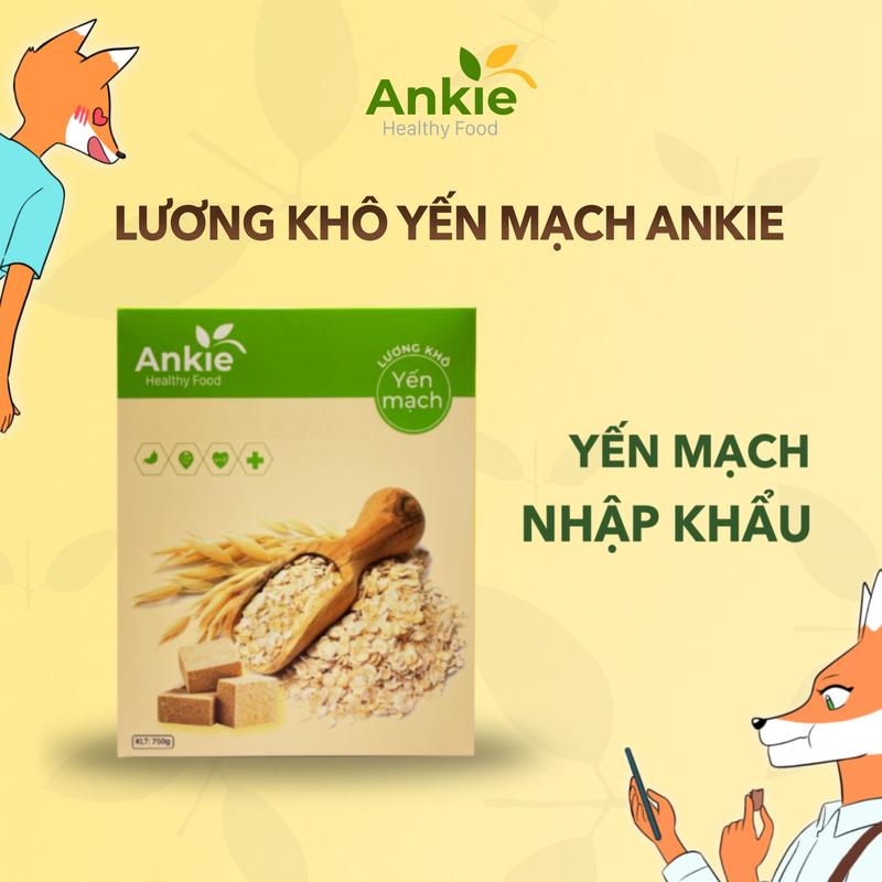 Lương Khô mini Yến mạch Ankie hộp 750gr Hữu cơ Không đường Snack Ăn Vặt Thức Ăn Food Bánh Quy
